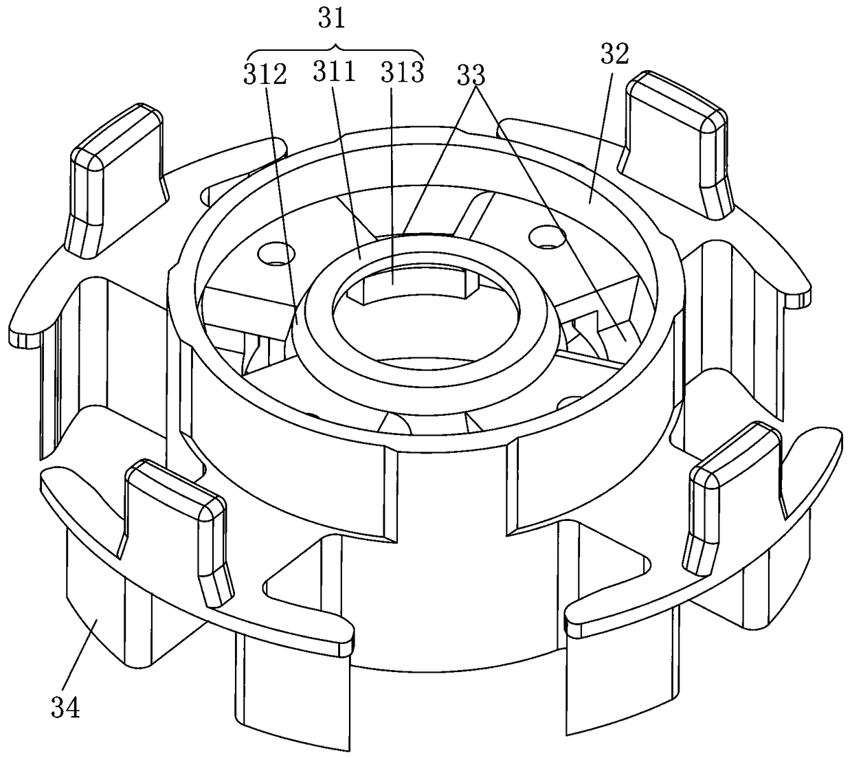 Heat dissipation fan with multiple oil return functions