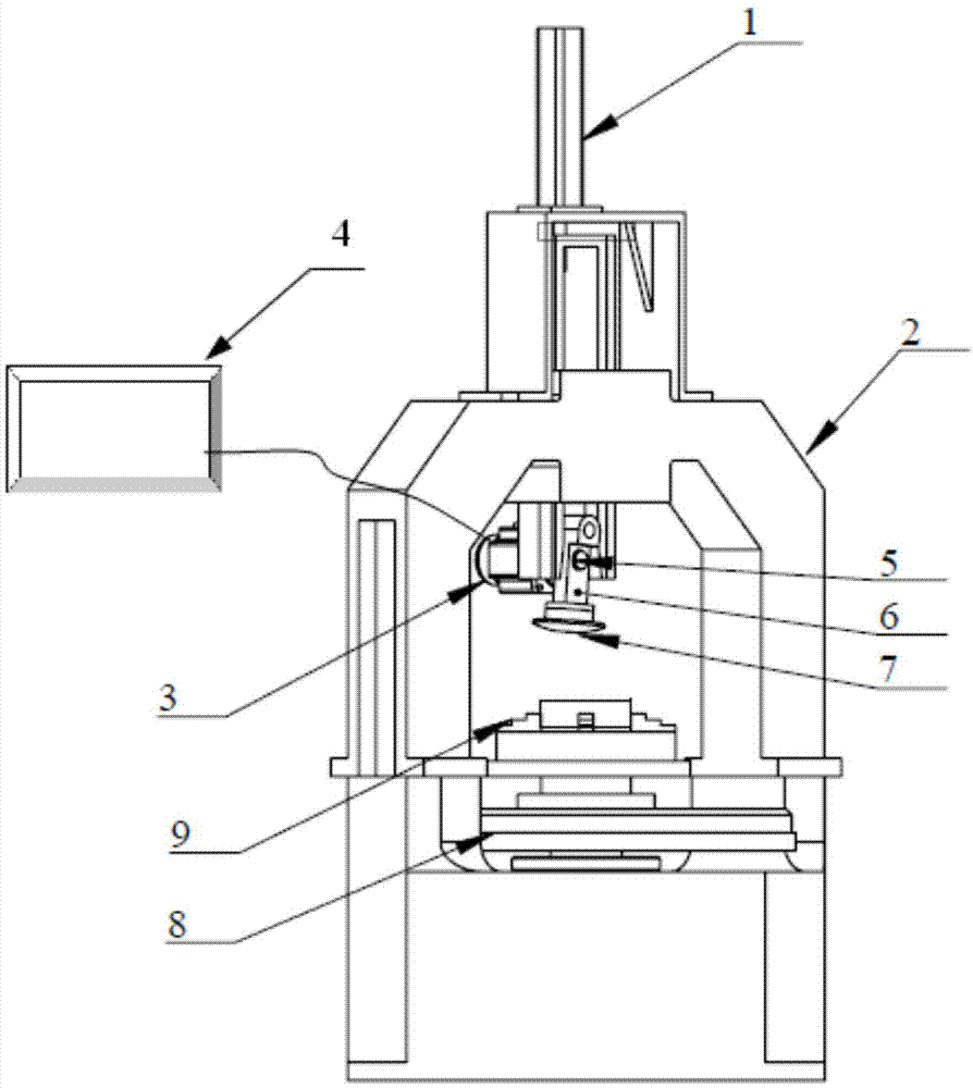 Surface high-frequency vibration conformal machining device and method for optical element