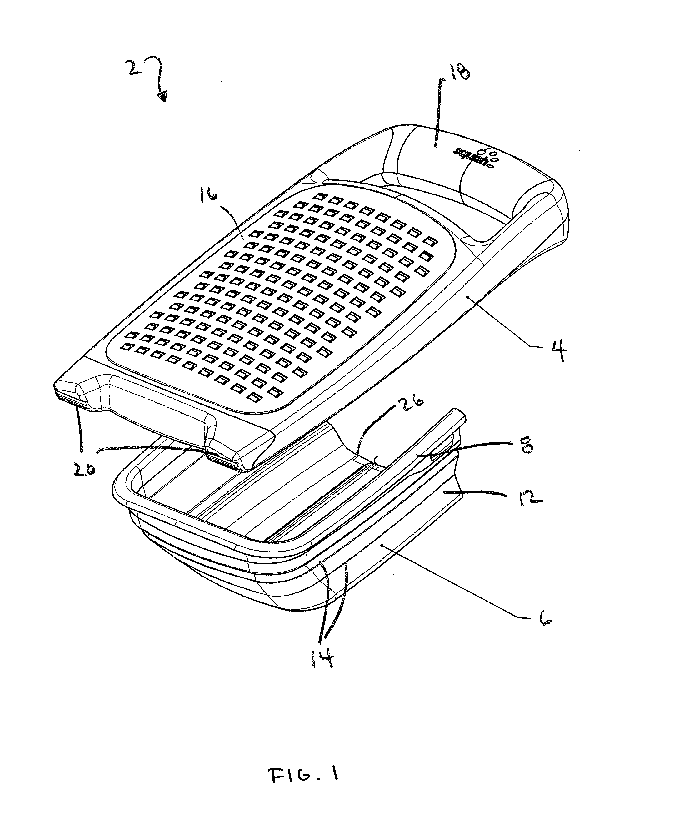 Handheld grater with catch bin