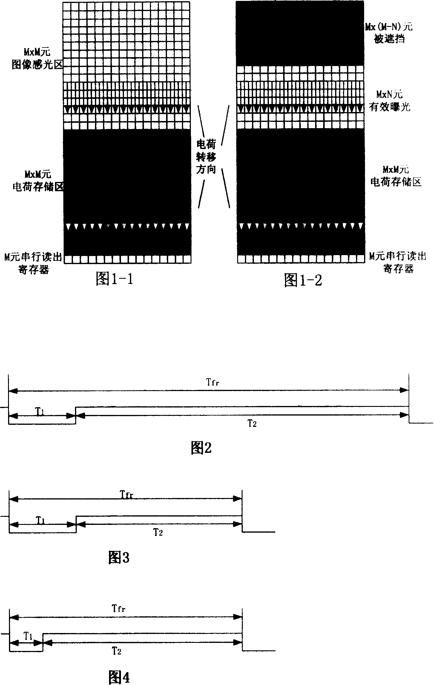 Method for improving face array frame transfer CCD working frame frequency