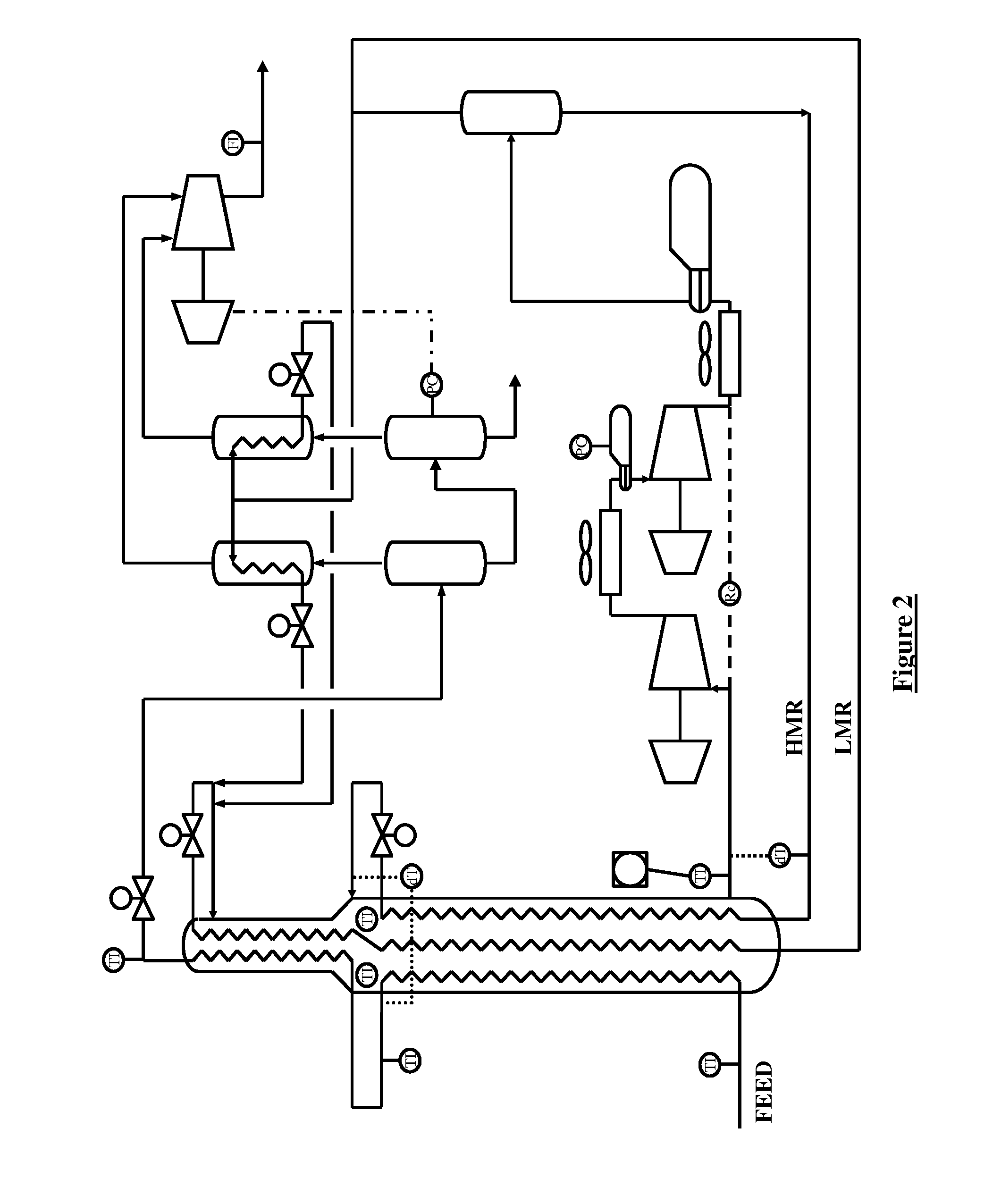 Main heat exchanger and a process for cooling a tube side stream