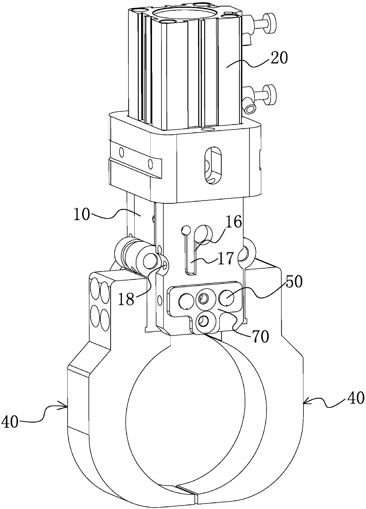 Mechanical gripper with adjustable width