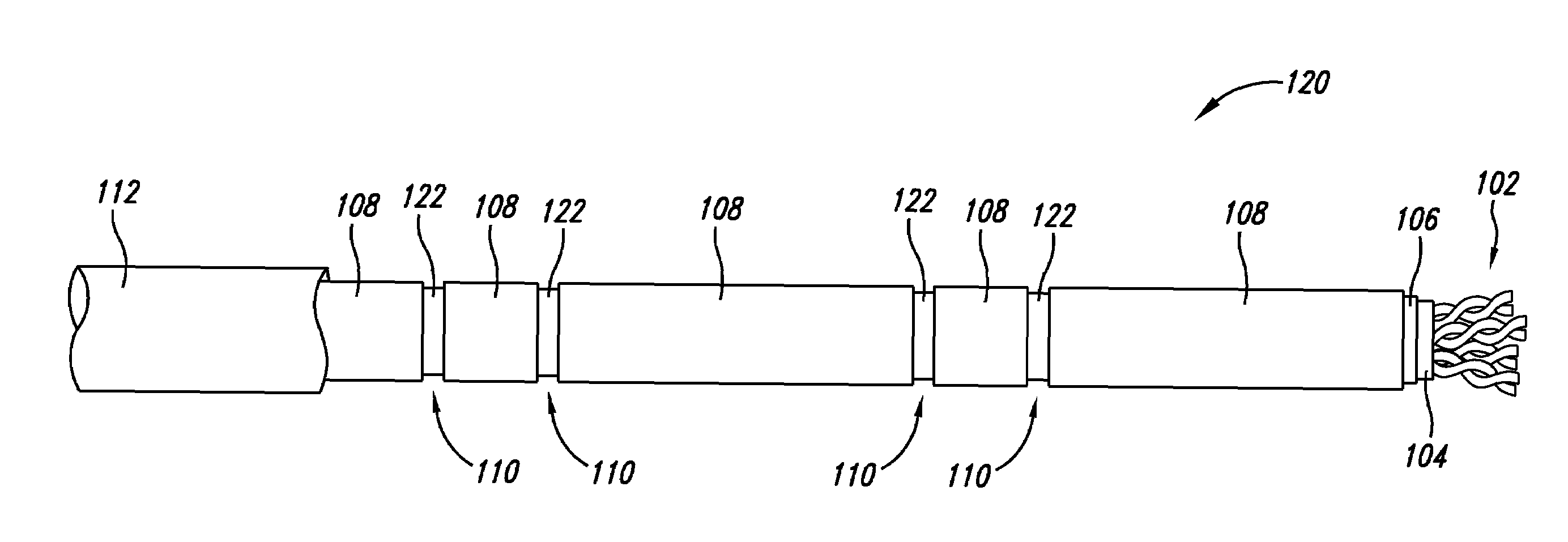 Discontinued cable shield system and method