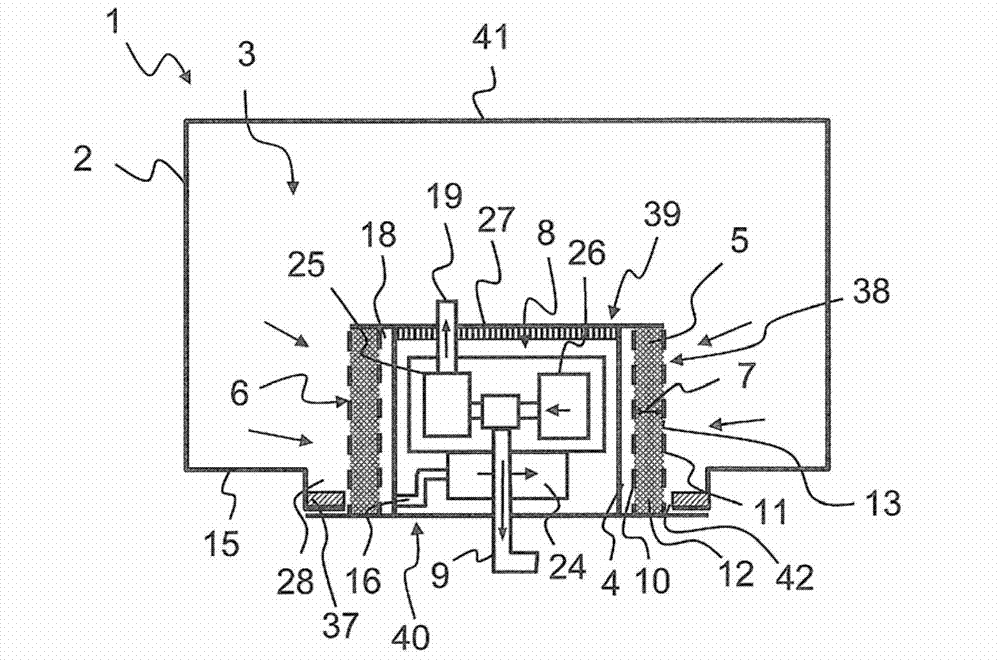 Device for providing a liquid reducing agent