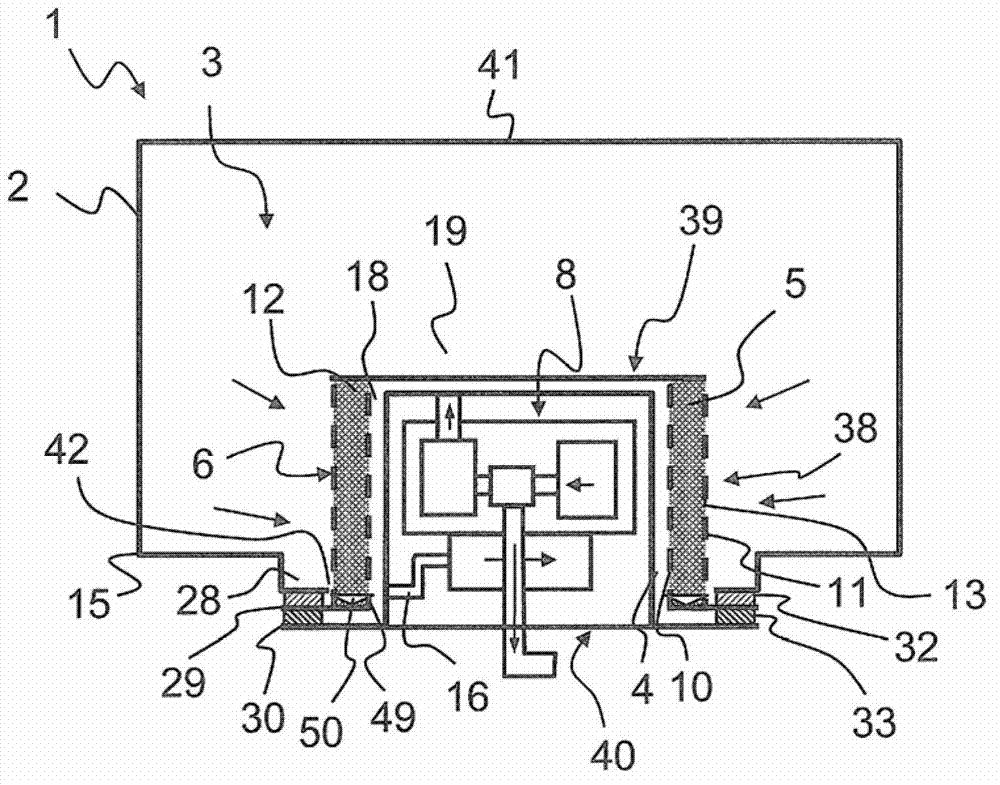 Device for providing a liquid reducing agent