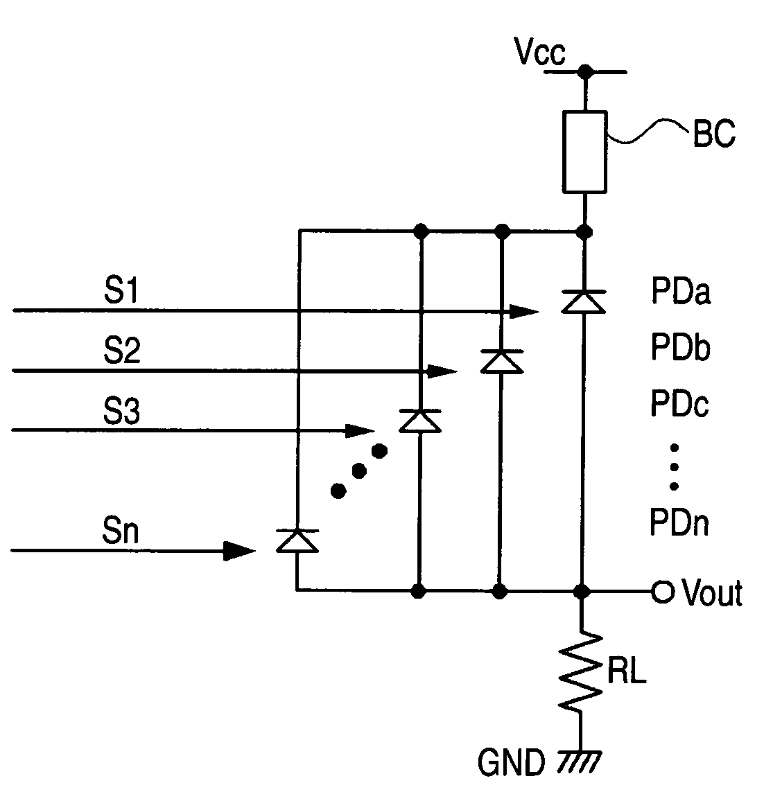 Optical logic device responsive to pulsed signals