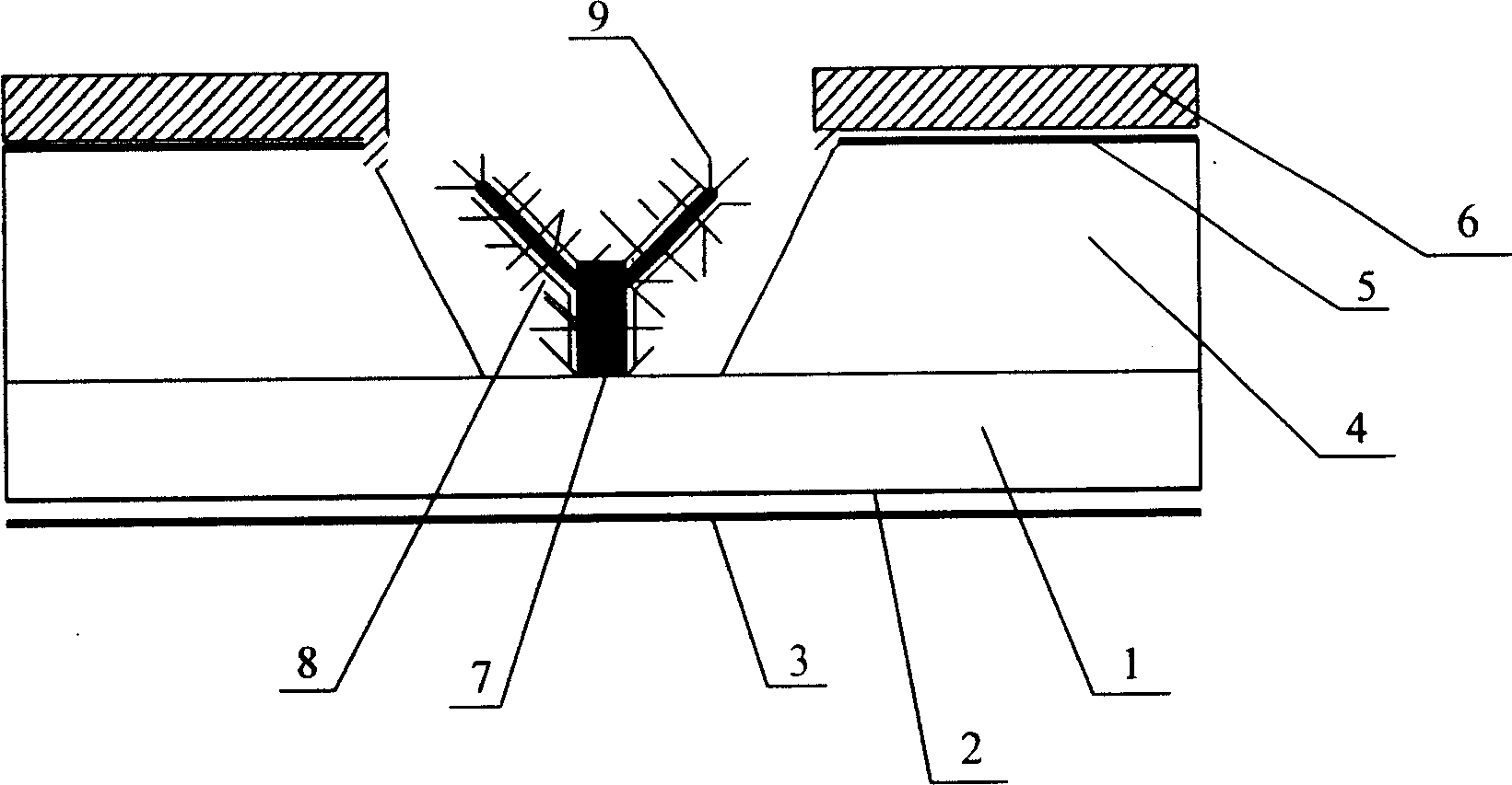 Flat panel display with integrated fork field cathode array structure and its producing process