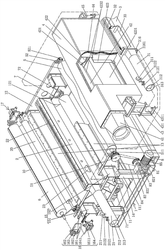 Dewatering device for spunlace production line