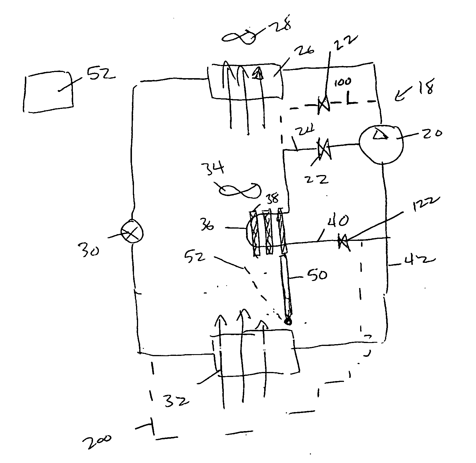 Utilization of bypass refrigerant to provide reheat and dehumidification function in refrigerant system