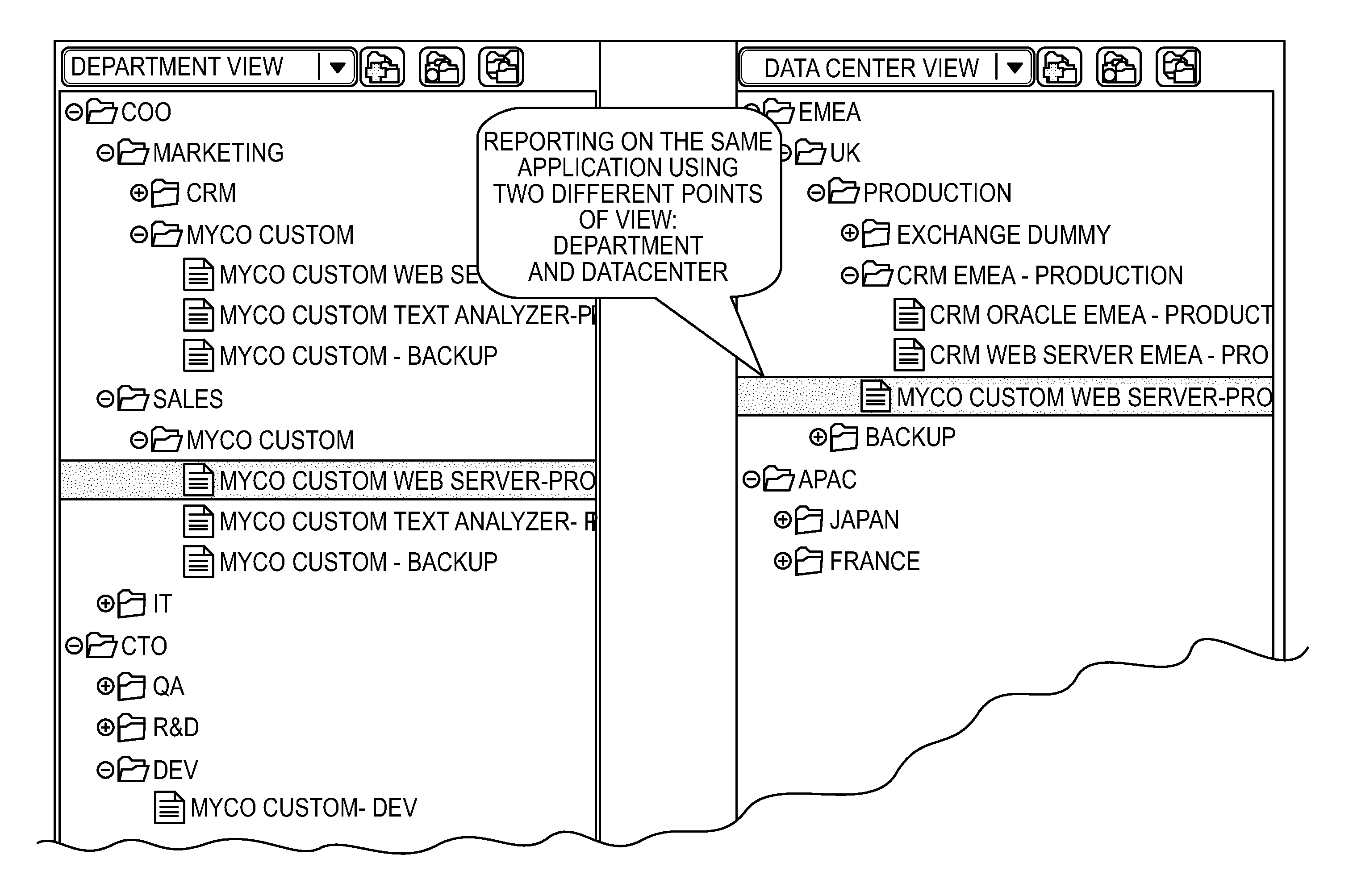 Flexible reporting on storage resources