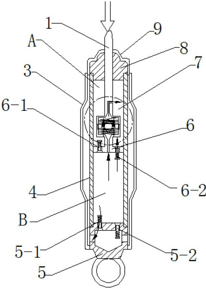 A damping self-adjusting shock absorber