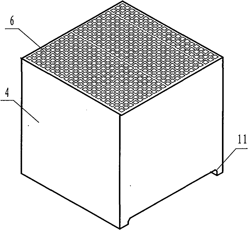 Vertical structure oxidation bed of mine ventilation air methane gas thermal oxidation device