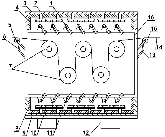 Protofilament dryer of roller type structure