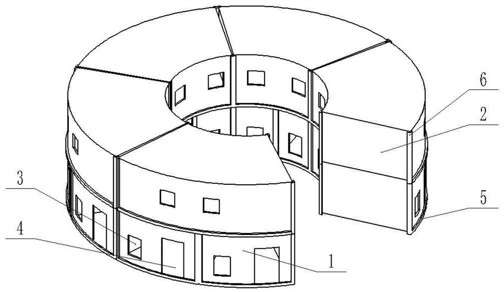 Fabricated building for public health emergencies