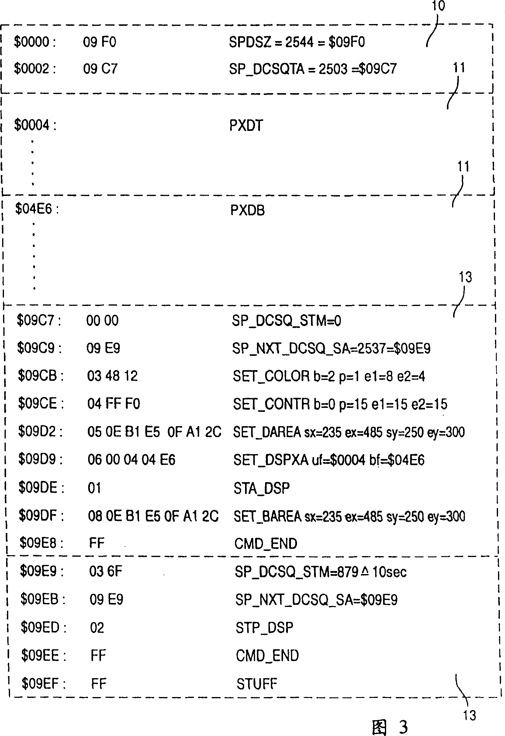 Stroage medium for storing control command of controlled cell