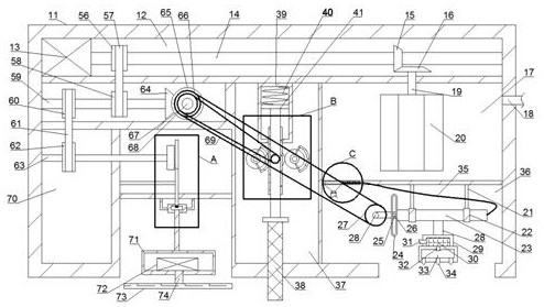 Automatic cement floor laying device