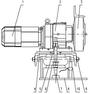 Mold table driving device with air bag