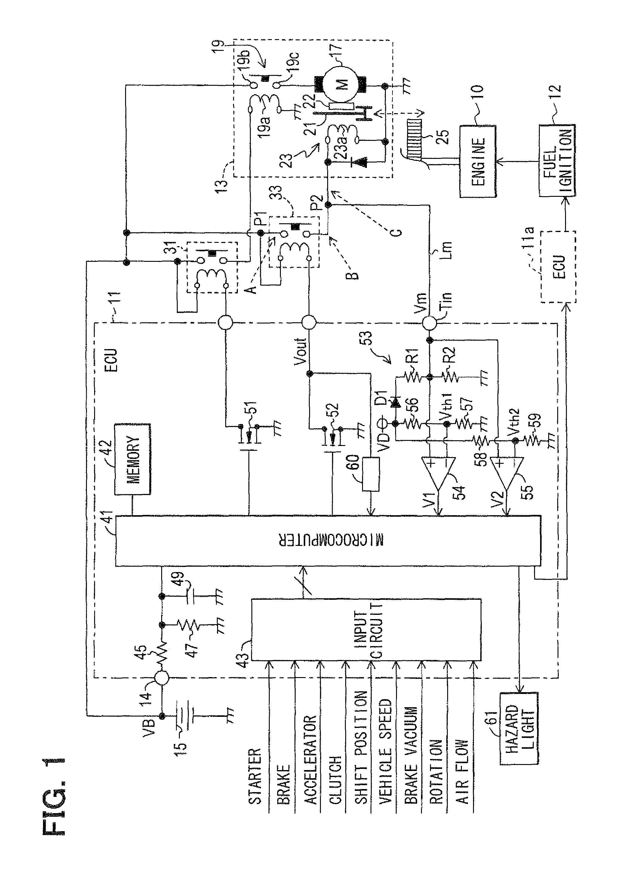 Control apparatus and method for a vehicle having idle stop function