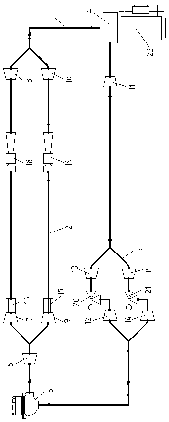 Nuclear power main pump test device