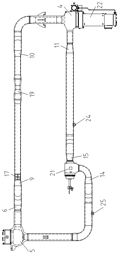 Nuclear power main pump test device