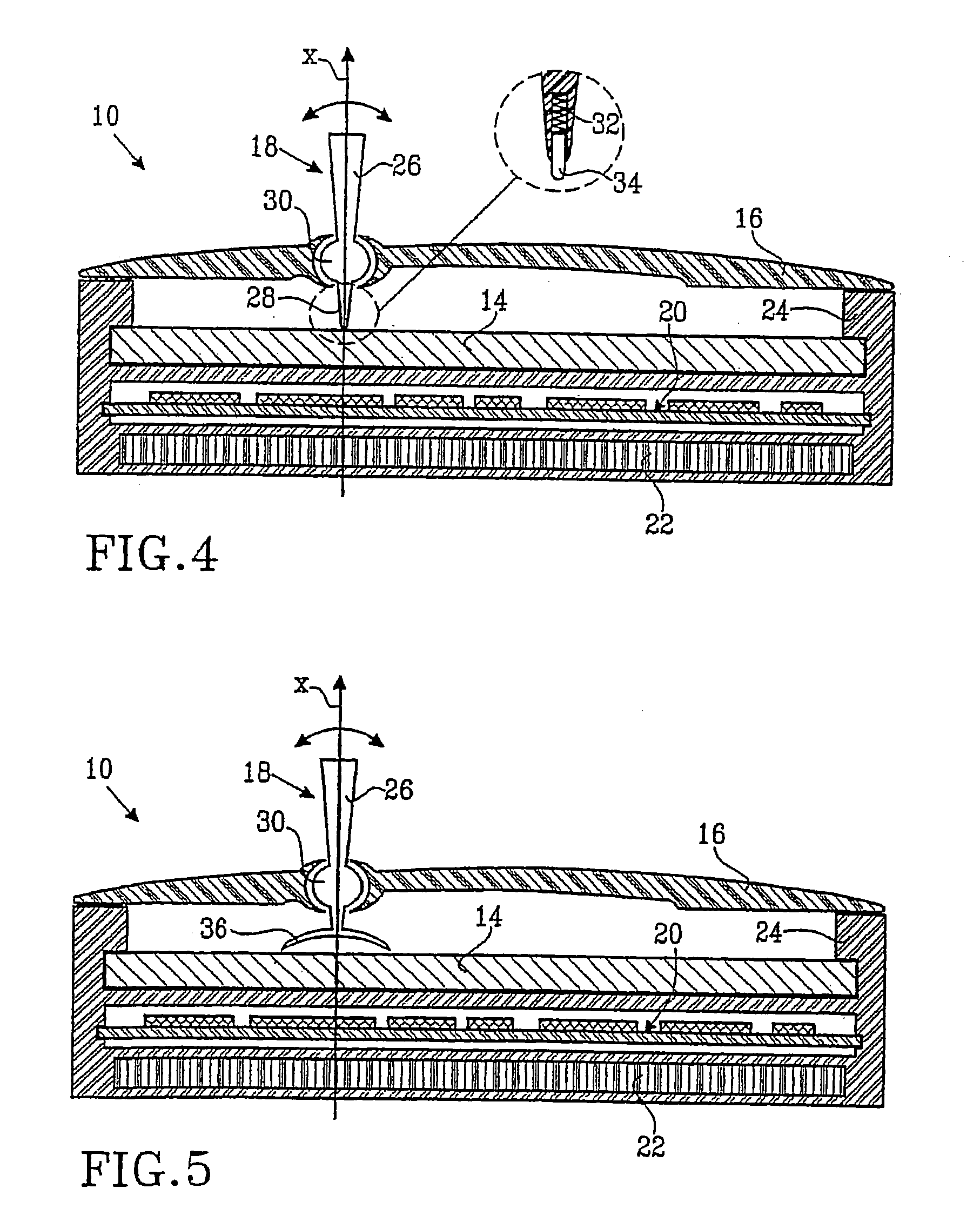 Input device for touch screen