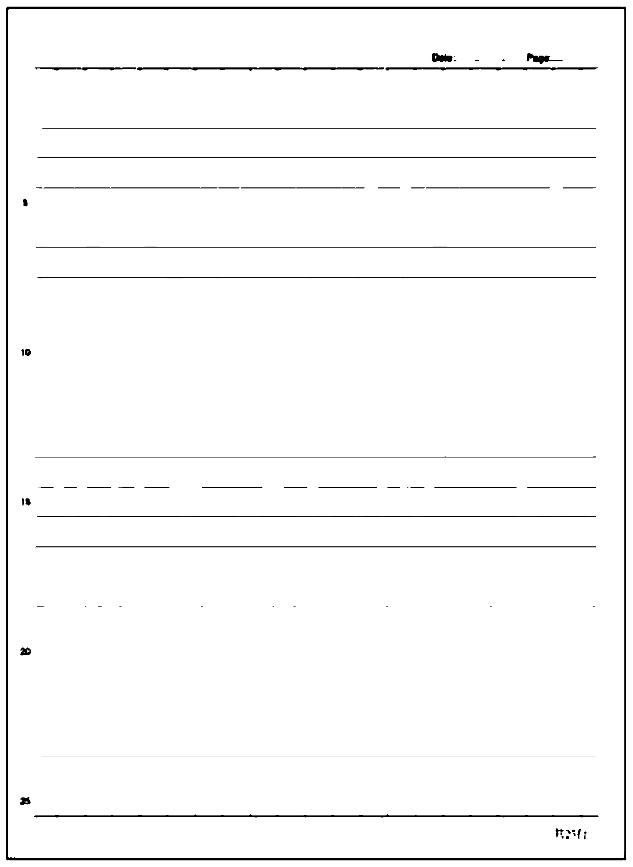 Writing book capable of preventing myopia and printing method thereof