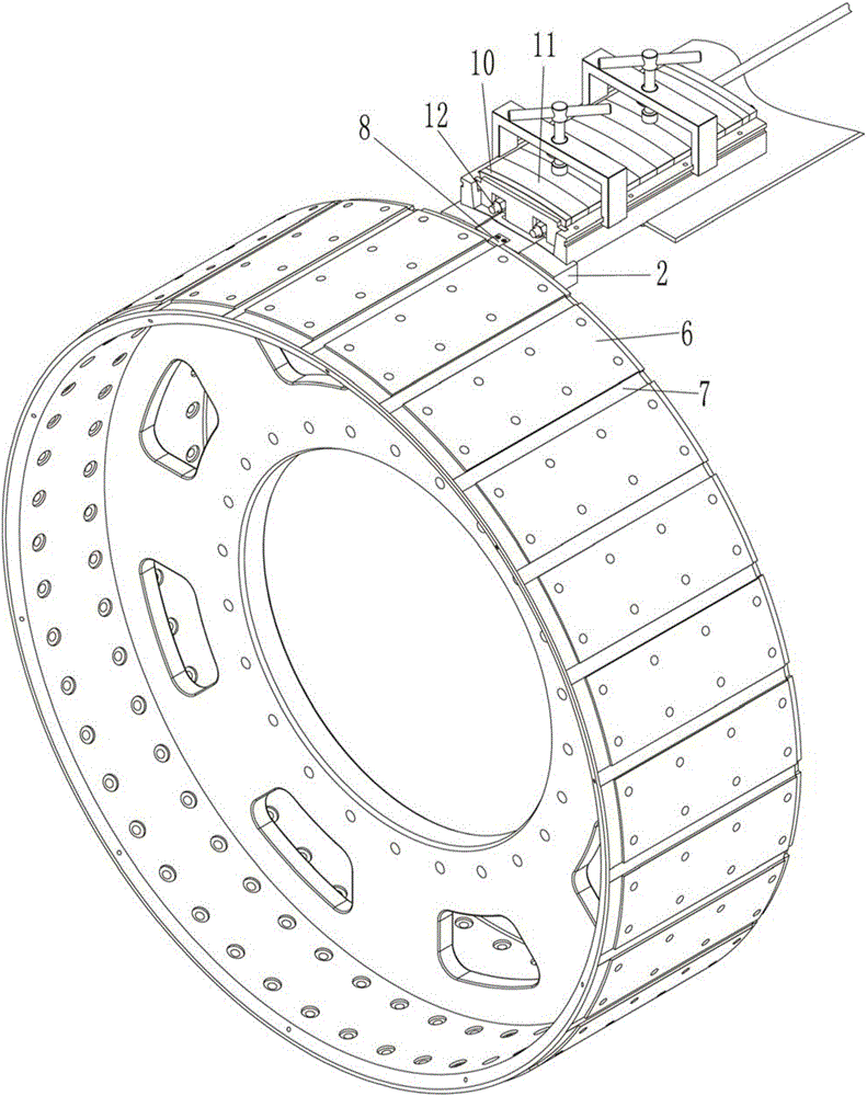 Tooling structure for mounting rotor magnetic pole component of permanent magnet generator