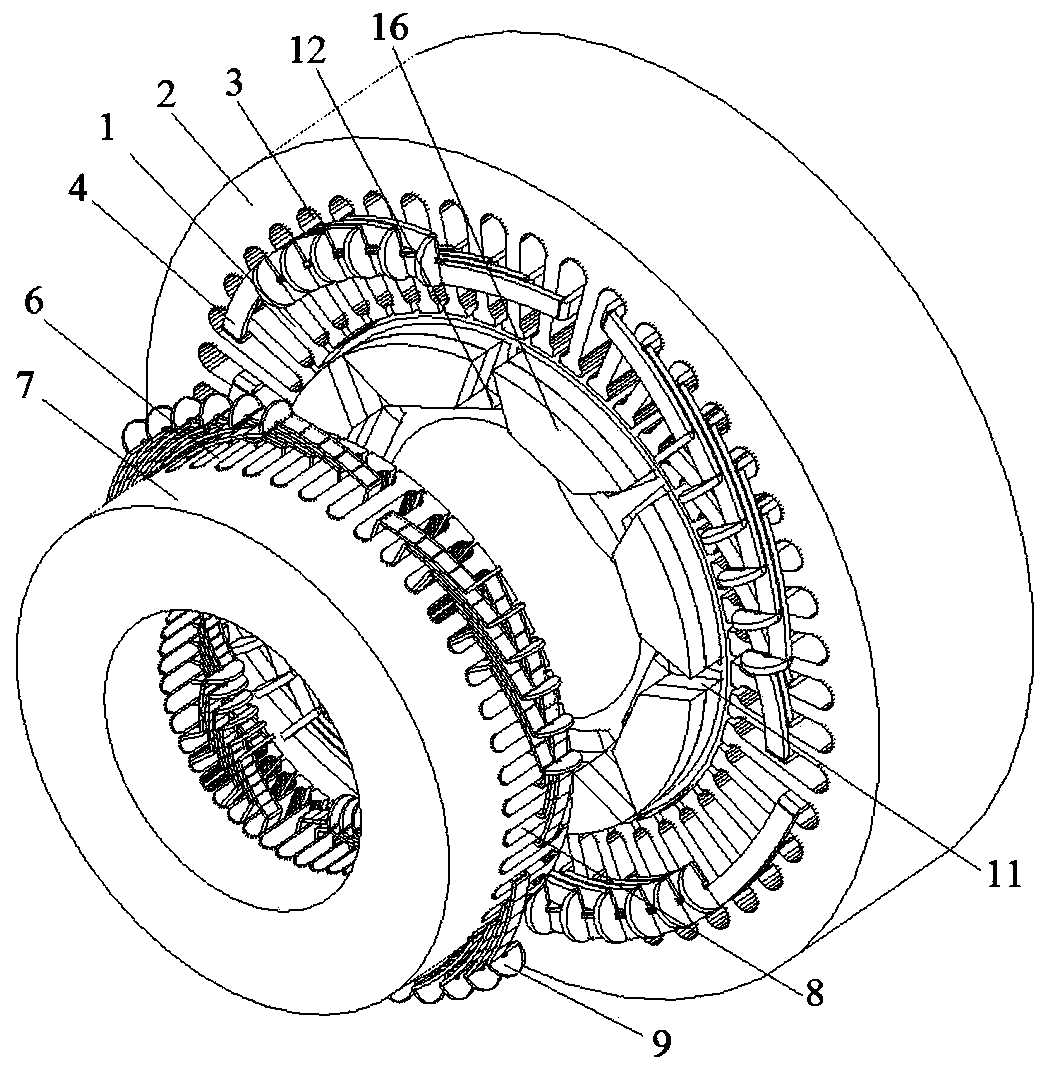 Multi-phase permanent magnet synchronous drive motor, application and method thereof