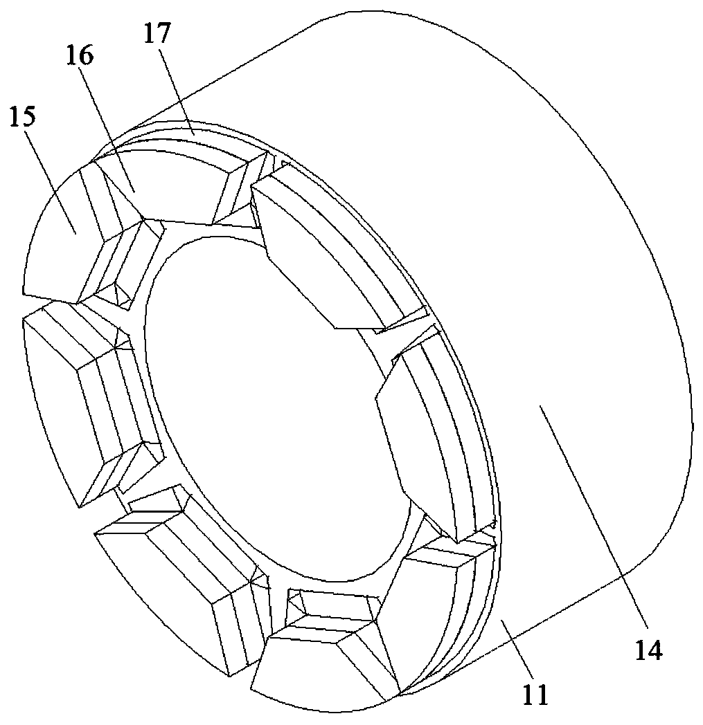 Multi-phase permanent magnet synchronous drive motor, application and method thereof