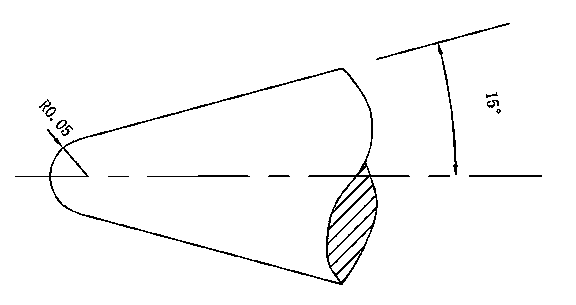 Stirring head for friction stir welding with reduced forward resistance