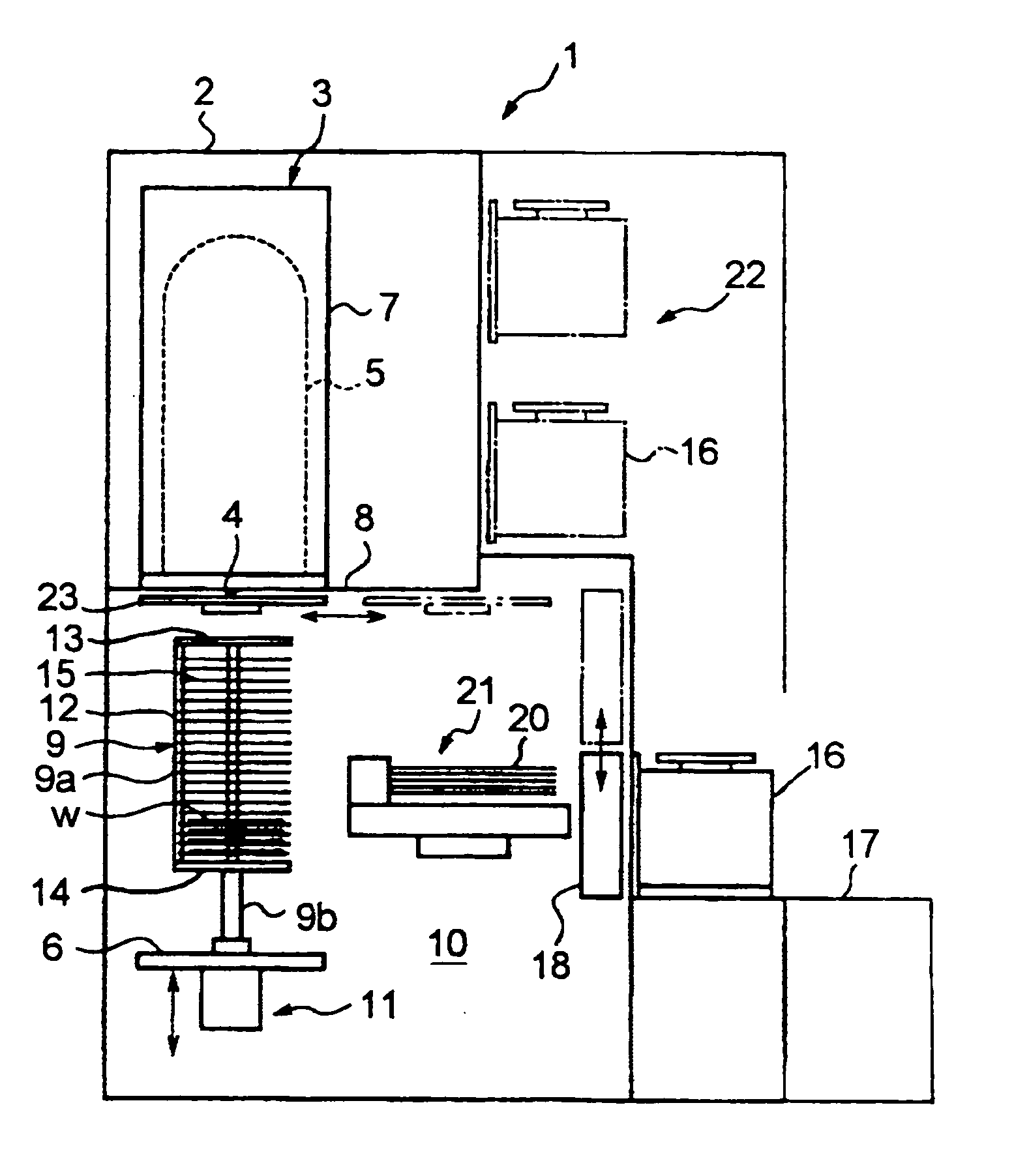 Vertical Heat Treatment System And Method Of Transferring Process Objects