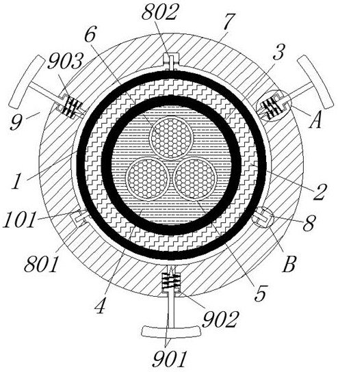 Aluminum alloy core photovoltaic cable convenient to disassemble and assemble