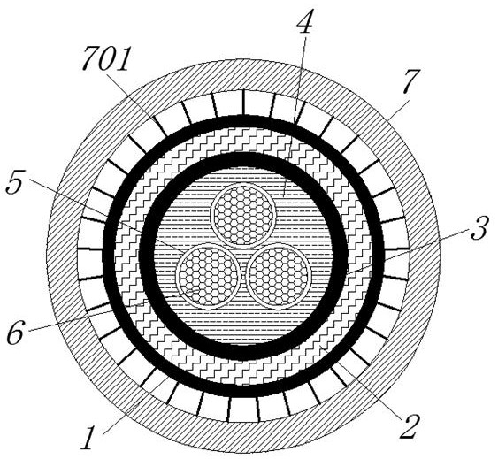 Aluminum alloy core photovoltaic cable convenient to disassemble and assemble