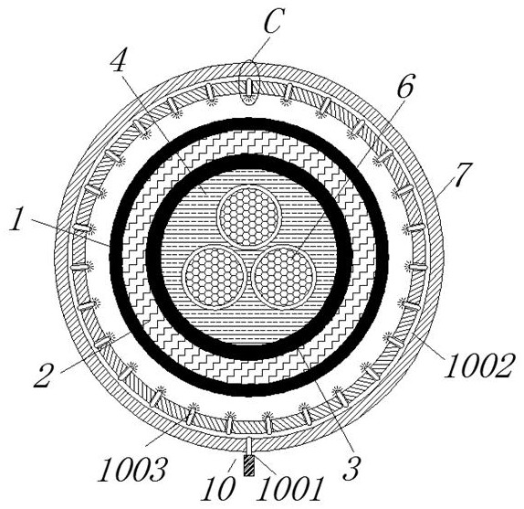 Aluminum alloy core photovoltaic cable convenient to disassemble and assemble