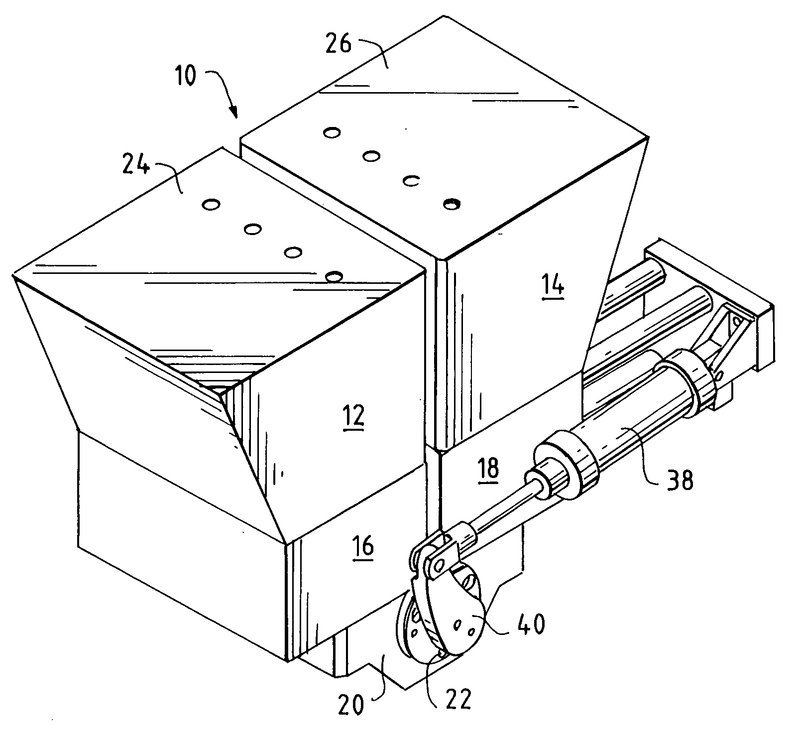 Tubular hopper confectionery depositing apparatus and method