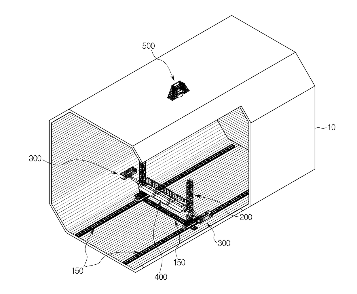 Method for installing gantry tower crane for use in cargo tank checking