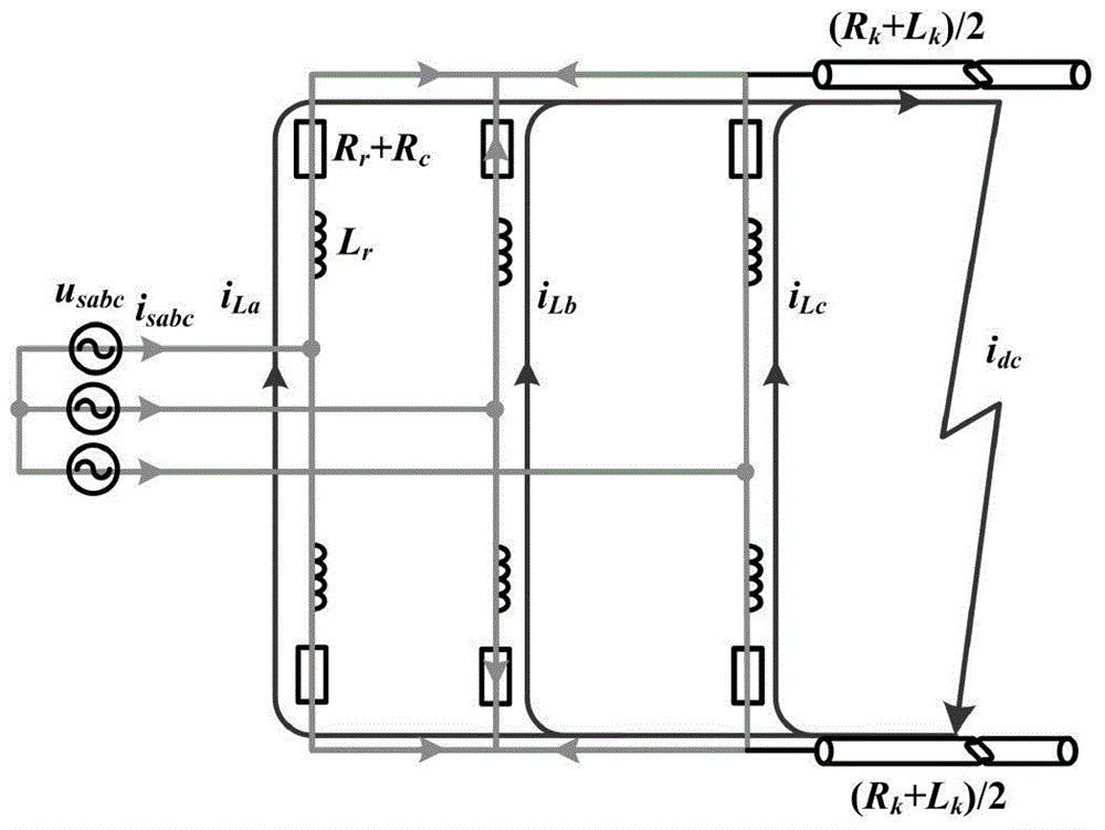 Improved MMC (modular multi-level converter) structure with direct current fault clearing capacity