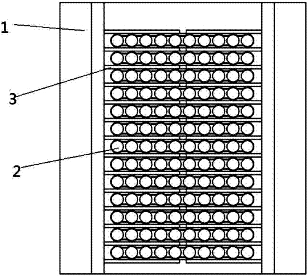 Cooling device and method for cylindrical power battery pack