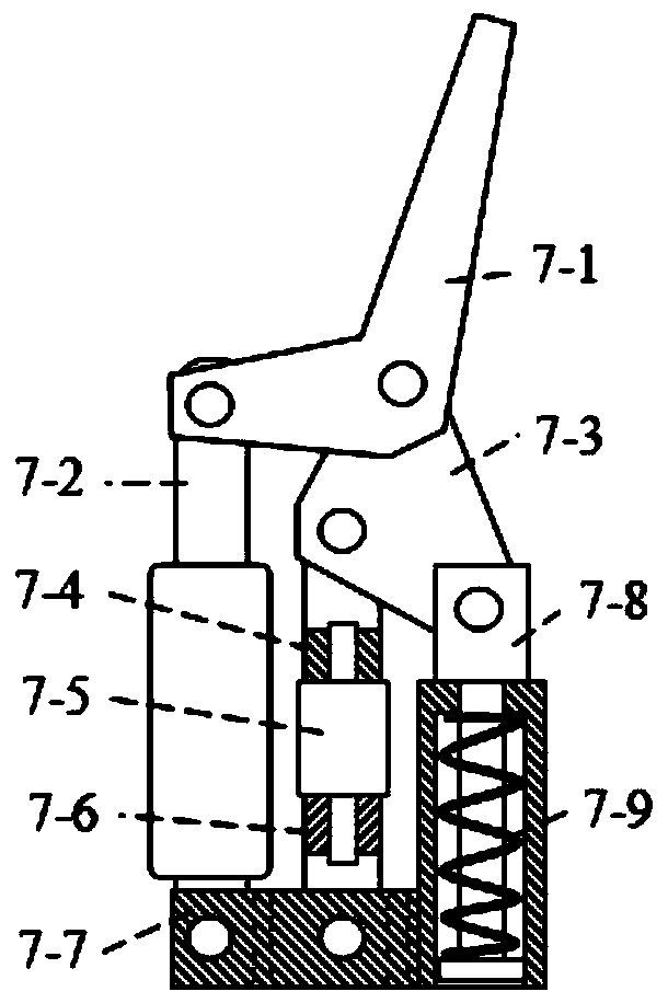 Serial-parallel operation manipulator device containing seven-bar flexible force-sensing finger mechanisms