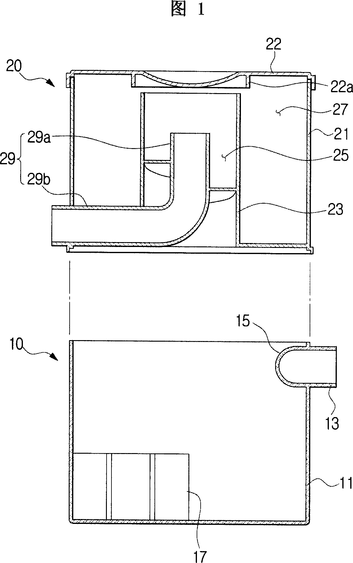 A dust collecting apparatus of a vacuum cleaner