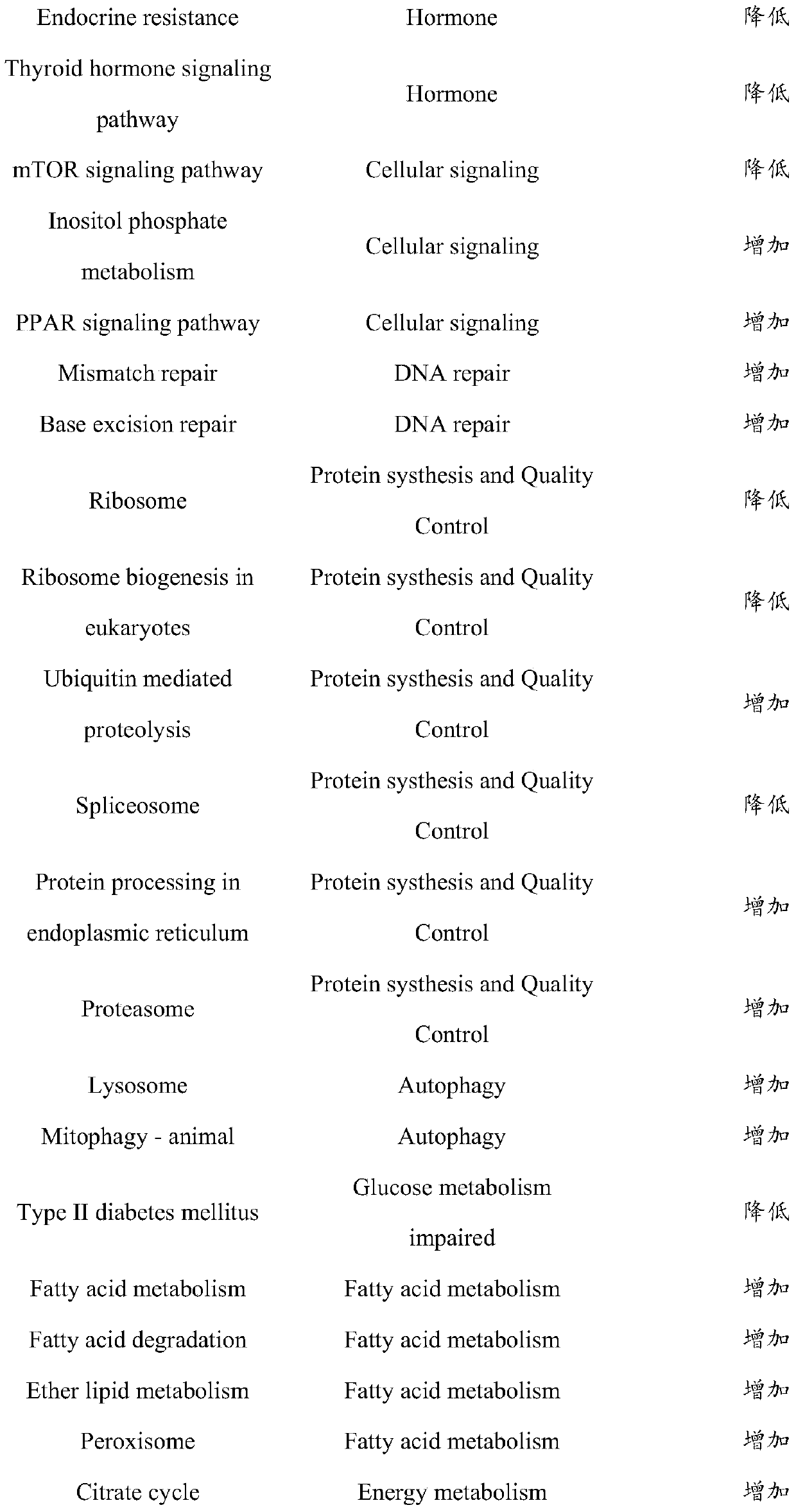 Endogenous metabolic small molecule marker for indicating healthy and aged key pathway and application