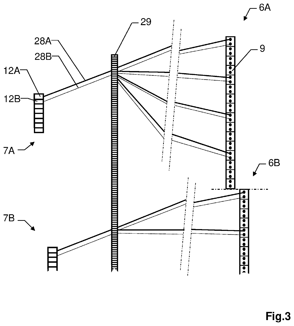 Multi-beam measuring device