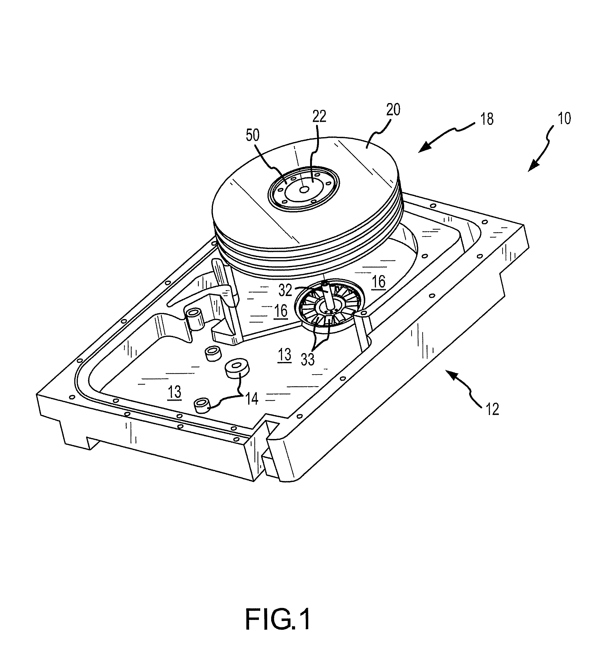 Hermetic seal for a spindle motor of a disk drive