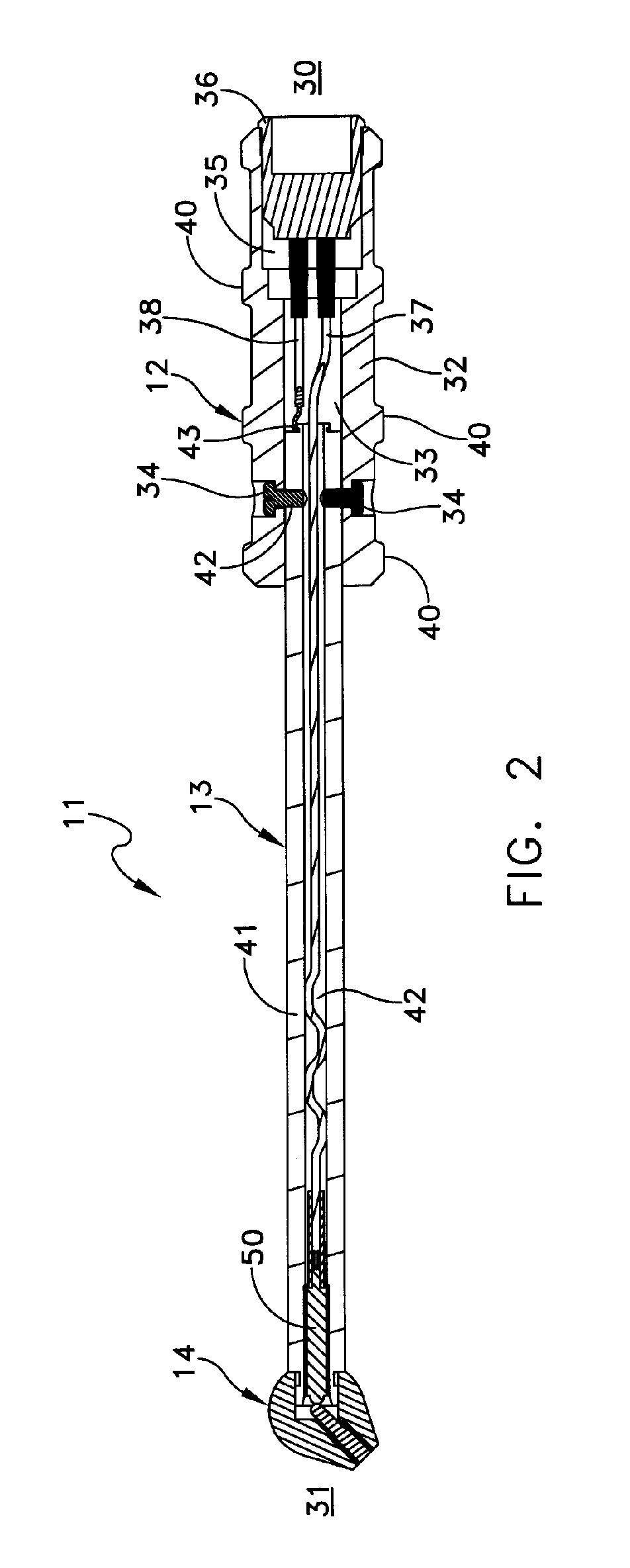 Dermal phase meter with improved replaceable probe tips