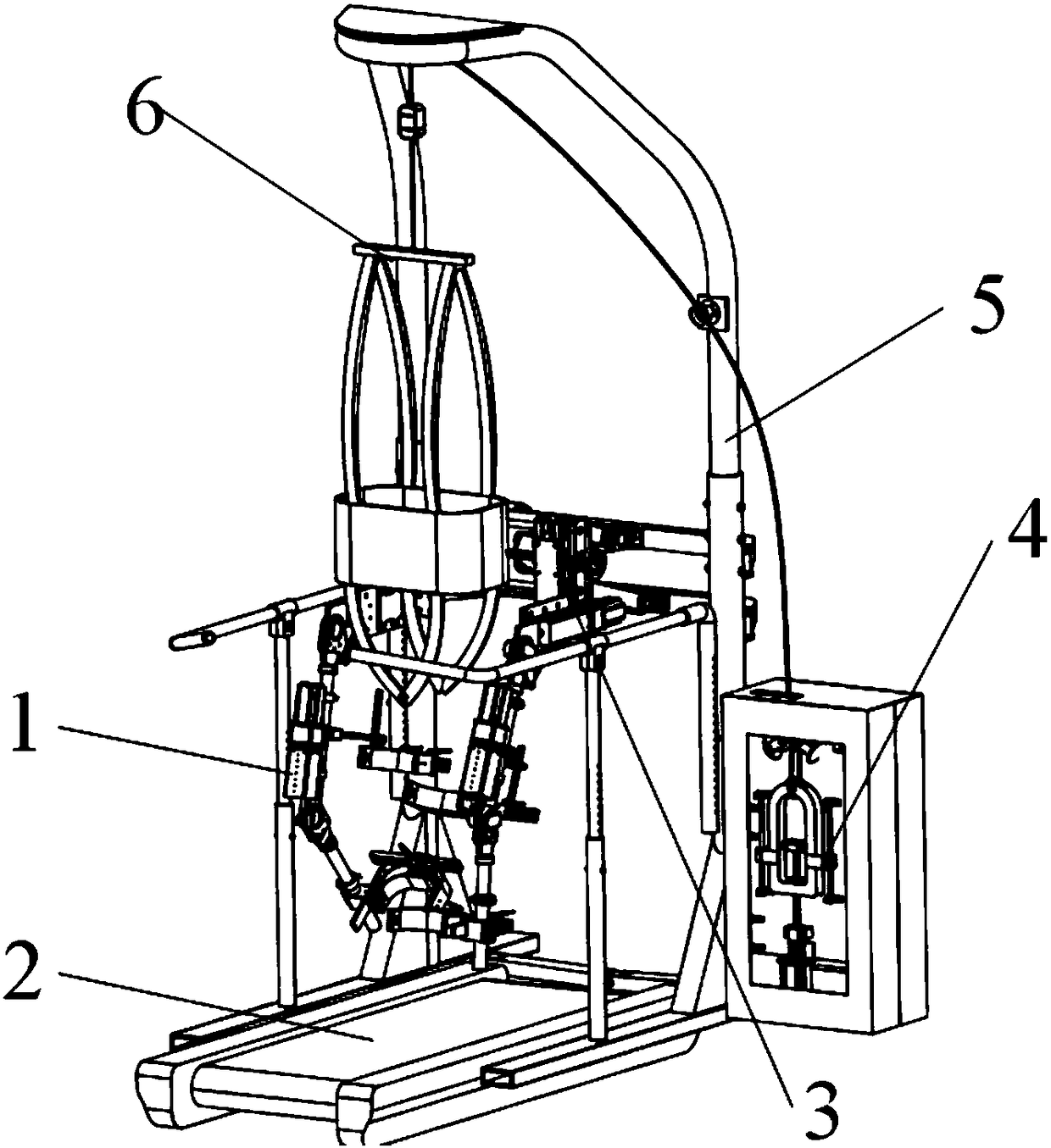 Rehabilitation training robot for lower limbs of human bodies