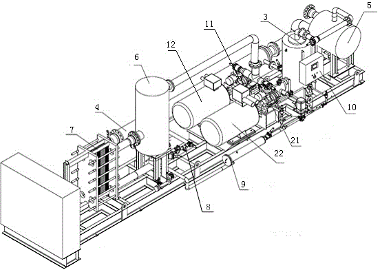 Twin screw type water source heat pump unit