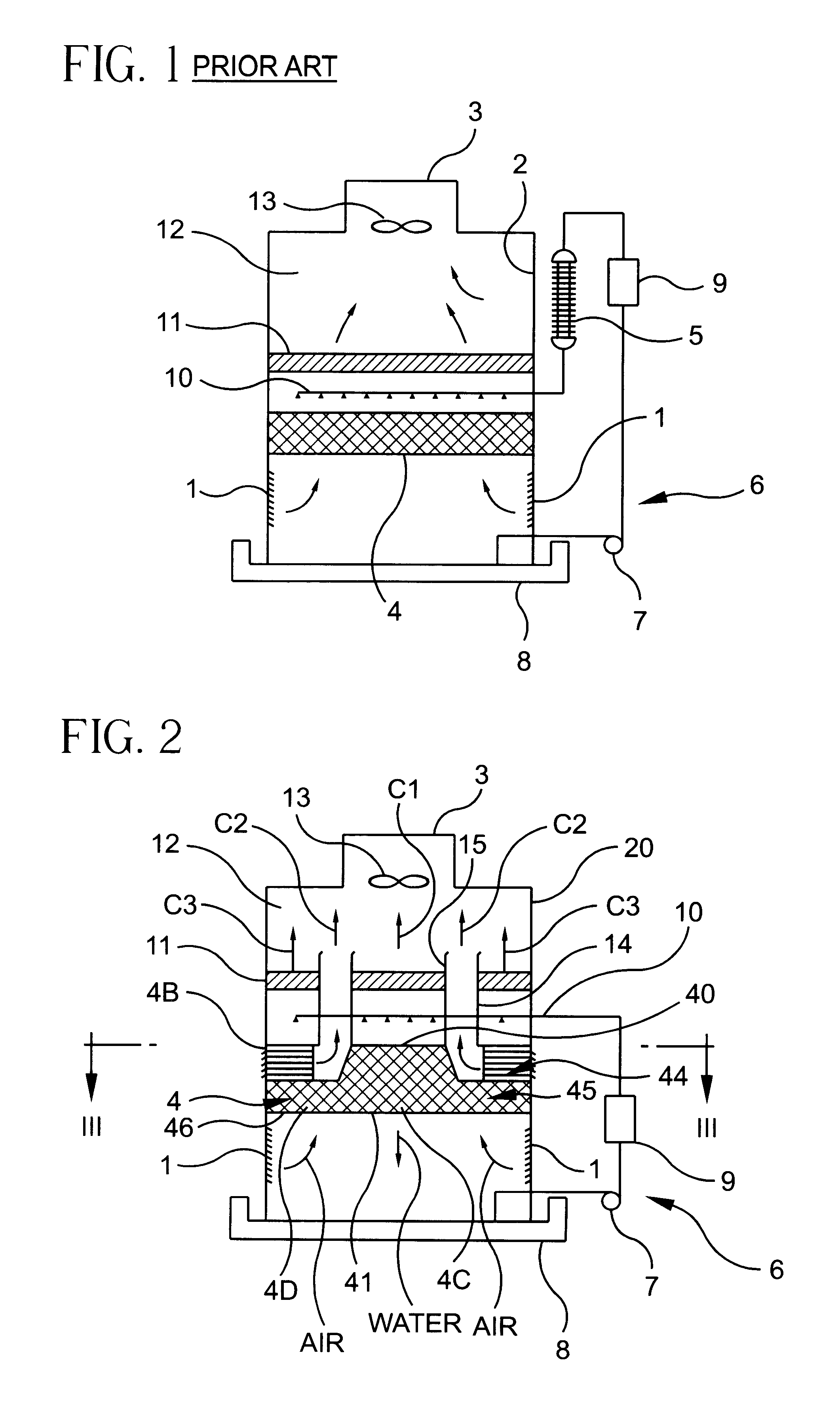 Plume abated cooling tower