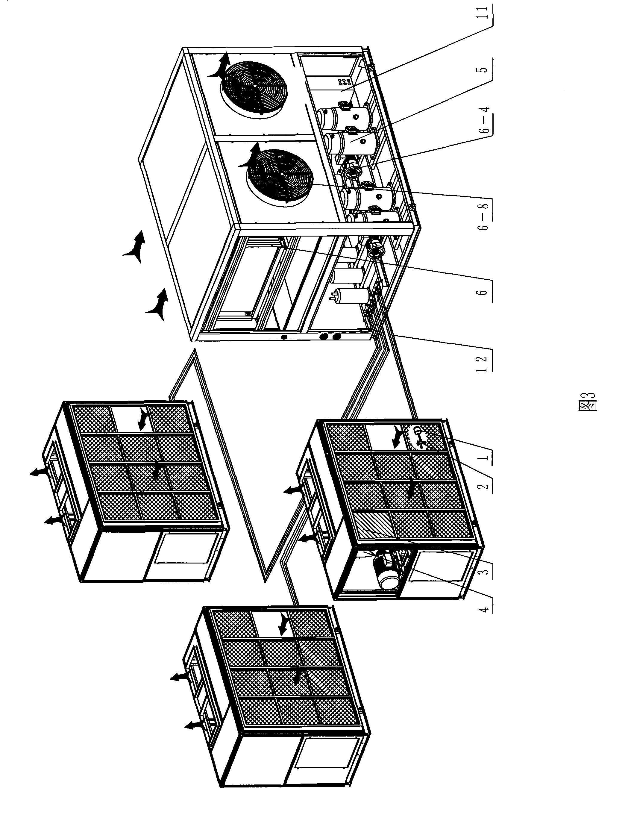 Tube-plate evaporative condensing air-conditioning unit with packing