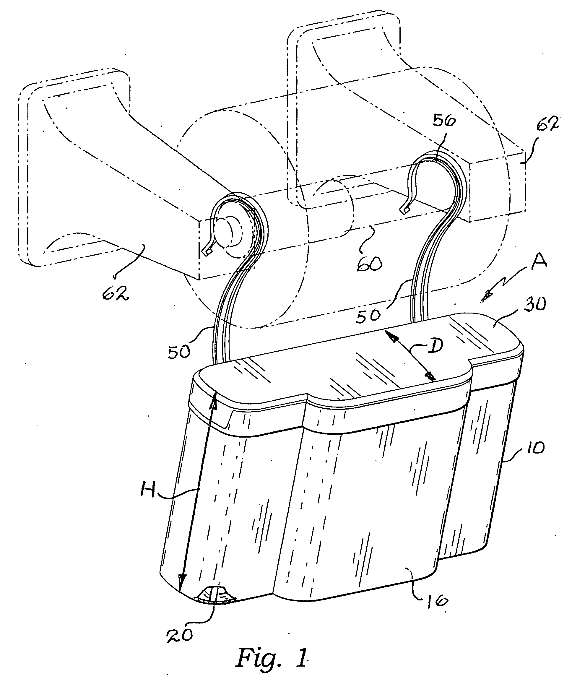 Hanging feminine products storage dispenser