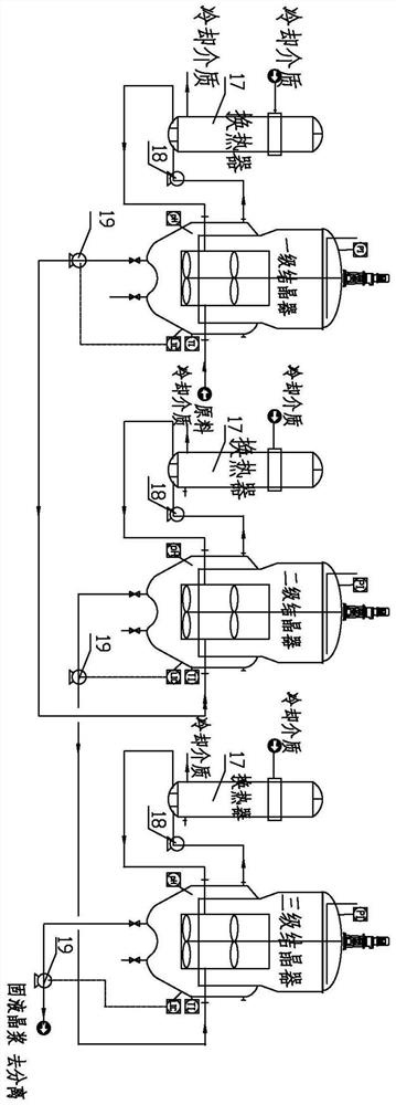 A self-circulating crystallizer and multi-stage continuous crystallization method